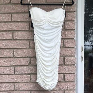 Strapless open back dress